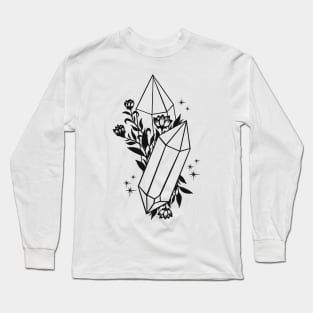 Crystal with Flowers Art  T-Shirt Long Sleeve T-Shirt